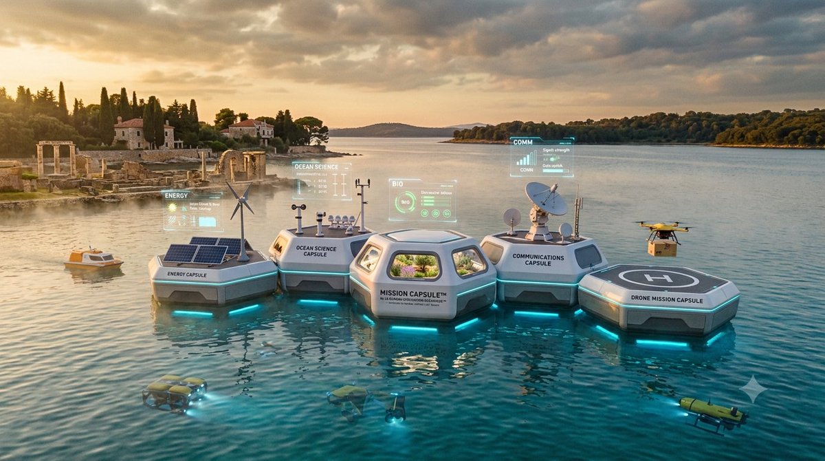 YuriiZhuk01's tweet photo. #MissionCapsule #OceanCivilization #BlueTech #ModularDesign #FutureOfOceans #Serbia #Vranje #Brioni #Mediterranean #BlueEconomy #SustainableInnovation #AI #MaritimeInnovation #EnergyTransition #SmartInfrastructure #LeBureauCivilisationOceanique #OceanCivilizationSeries https://t.co/nHIZZv22N8