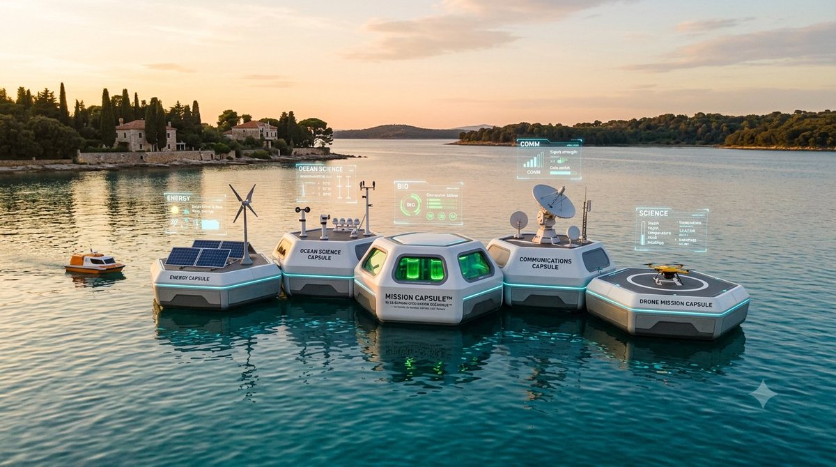 YuriiZhuk01's tweet photo. #MissionCapsule #OceanCivilization #BlueTech #ModularDesign #FutureOfOceans #Serbia #Vranje #Brioni #Mediterranean #BlueEconomy #SustainableInnovation #AI #MaritimeInnovation #EnergyTransition #SmartInfrastructure #LeBureauCivilisationOceanique #OceanCivilizationSeries https://t.co/nHIZZv22N8