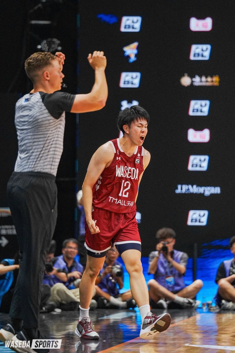 Sousupobasket's tweet photo. 【アジア大学選手権 #AUBL】

○早大 78-71 高麗大

後半から下山・松本が爆発し逆転に成功‼️
早大は準決勝に駒を進めました！また松本は41得点で大会新記録を自ら更新🤯🤯
アジアの舞台でも早稲田旋風がまだまだ暴れまわります🌪️

#sousupobasketball #大学バスケ #早稲田 #AUBL https://t.co/QnJ10M9koB