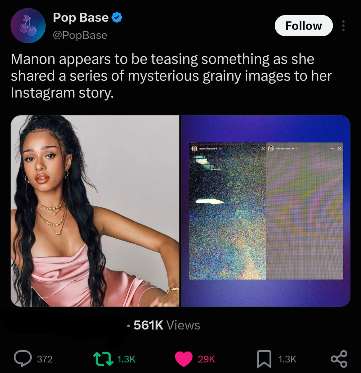rubyrudevampire's tweet photo. ALL this because of a few IG stories!!!!!!!!!! you simply can't buy this kind of starpower though some have tried &amp; FAILED 👀

Manon just has IT - the starring role, the main attraction https://t.co/Im7ZpKX8BV