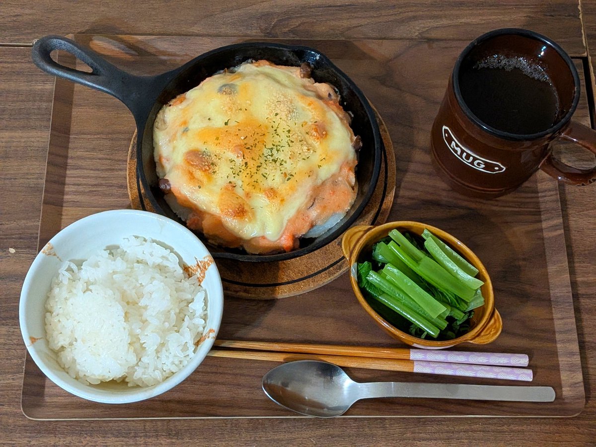 next_machine's tweet photo. えび明太ポテトグラタン作った！！ https://t.co/5qb2I0aeRe