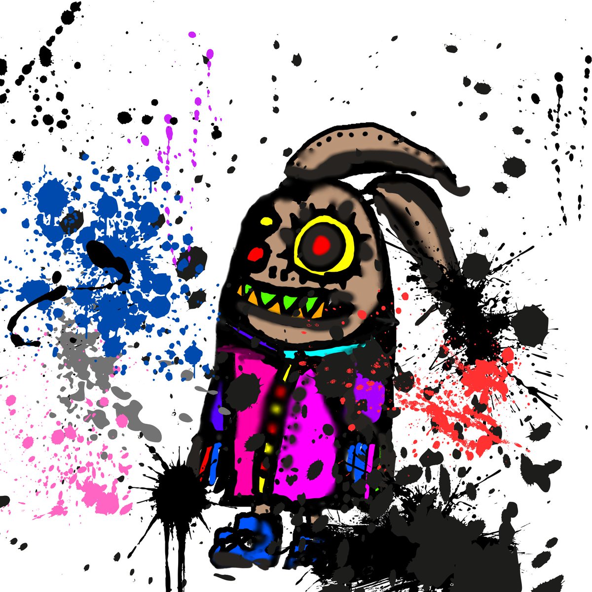 monkeys_earth's tweet photo. Created with ibisPaint on an iPad！
夏休みドタバタ少しの時間が出来たので描いた作品達👍️
よしっ！これをＡＩで動かしてみるか！！！ https://t.co/43Vnhk85Mj
