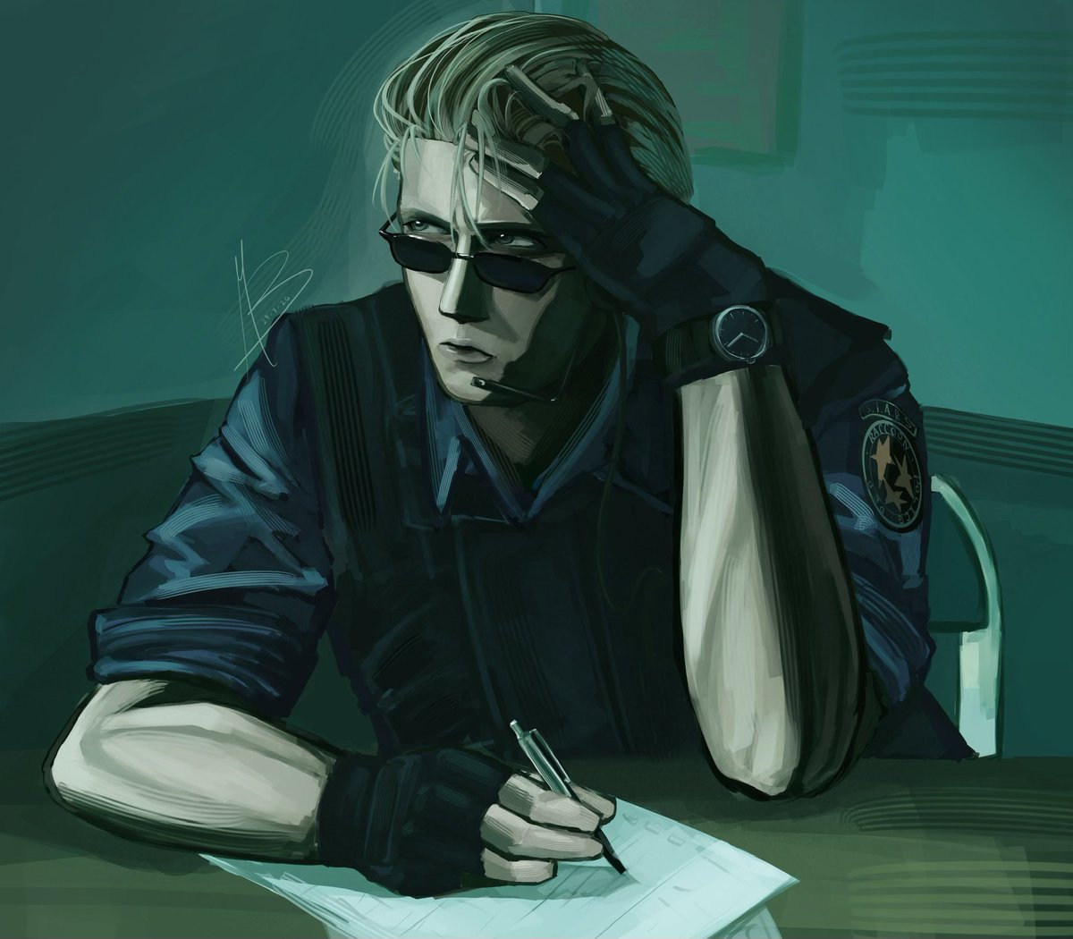 BMouuu12's tweet photo. S.T.A.R.S. Captain Wesker🖤, “late night in the R.P.D.”✒️📋

RTs &amp; Shares are greatly appreciated 💜
#ResidentEvilㅤ #AlbertWesker #ResidentEvilArt https://t.co/PpPQQ4sGAs