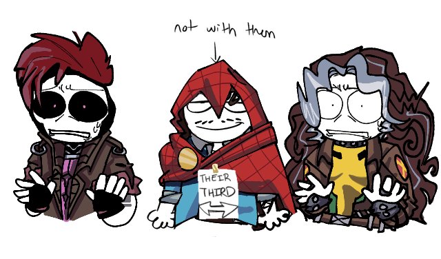HeitorCR25's tweet photo. I had, surprisingly, drawn rogue and gambit in this for a meme a few months ago https://t.co/tcNP0nYDWp