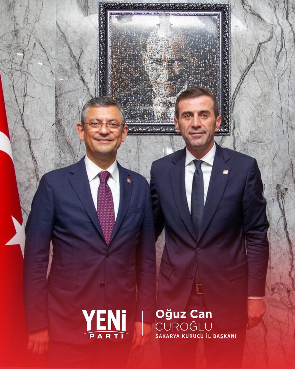 oguzcuroglu's tweet photo. Bugün itibarıyla Yeni Parti Sakarya Kurucu İl Başkanı olarak görevlendirilmiş bulunuyorum.

Bu onurlu görevi bana layık gören Genel Başkanımız Sayın Özgür Özel başta olmak üzere, tüm parti yöneticilerimize teşekkür ediyorum.

Sakarya’mız için birlik, dayanışma ve ortak akıl anlayışıyla çalışacak; halkımızın umudunu büyütmek, kentimize ve ülkemize değer katmak için mücadelemizi hep birlikte kararlılıkla sürdüreceğiz.

Bu görevin partimize, Sakarya’mıza ve ülkemize hayırlı olmasını diliyor, destek veren tüm yol arkadaşlarıma teşekkür ediyorum.

#yeniparti #özgürözel