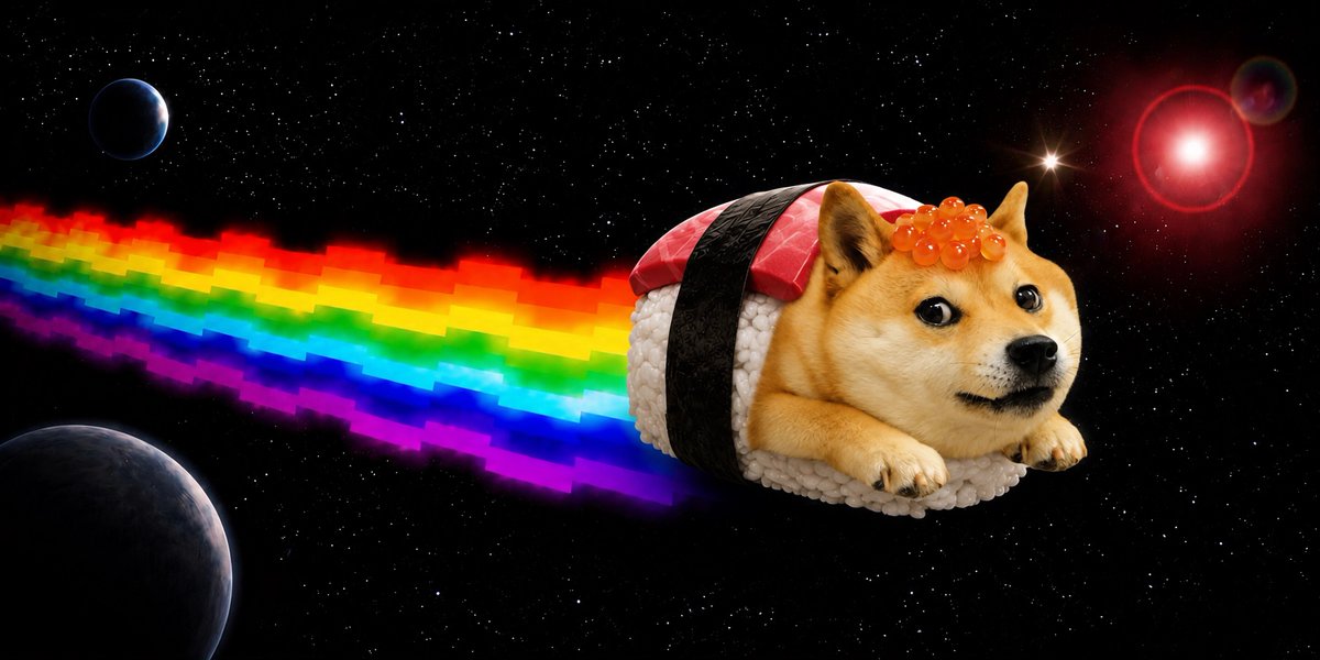 Dogesushi_rh's tweet photo. $Dogshi the only original dog meme on @SushiSwap https://t.co/ZlLypE3Cp5