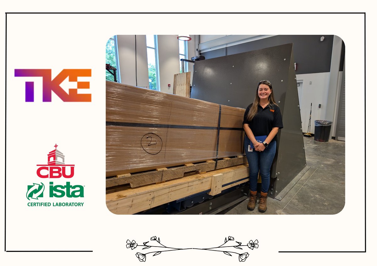 Pong_CBU's tweet photo. Thanks for visiting the CBU ISTA Certified Laboratory!
Maria Santos of TK Elevator visited the CBU lab on 8/4. We are glad to partner with TKE on 2 projects: ISTA 3E and 3B. The 3E project was completed on 8/5. Thanks for the opportunity!
#CBUPackaging #TKE $ISTA #3E #3B https://t.co/w1YORIK3ss