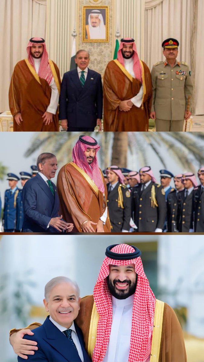 AJELNEWS24's tweet photo. عاجل 🔴 

يصل إلى جدة اليوم رئيس الوزراء الباكستاني ��هباز شريف، يرافقه قائد الجيش الباكستاني المشير عاصم منير، في زيارة رسمية تستمر 3 أيام، يلتقيان خلالها ولي العهد الأمير محمد بن سلمان لبحث العلاقات الثنائية، وتعزيز الشراكة الاستراتيجية، إلى جانب مناقشة أبرز التطورات الإقليمية والدولية. 

🇵🇰🇵🇰🇸🇦🇸🇦