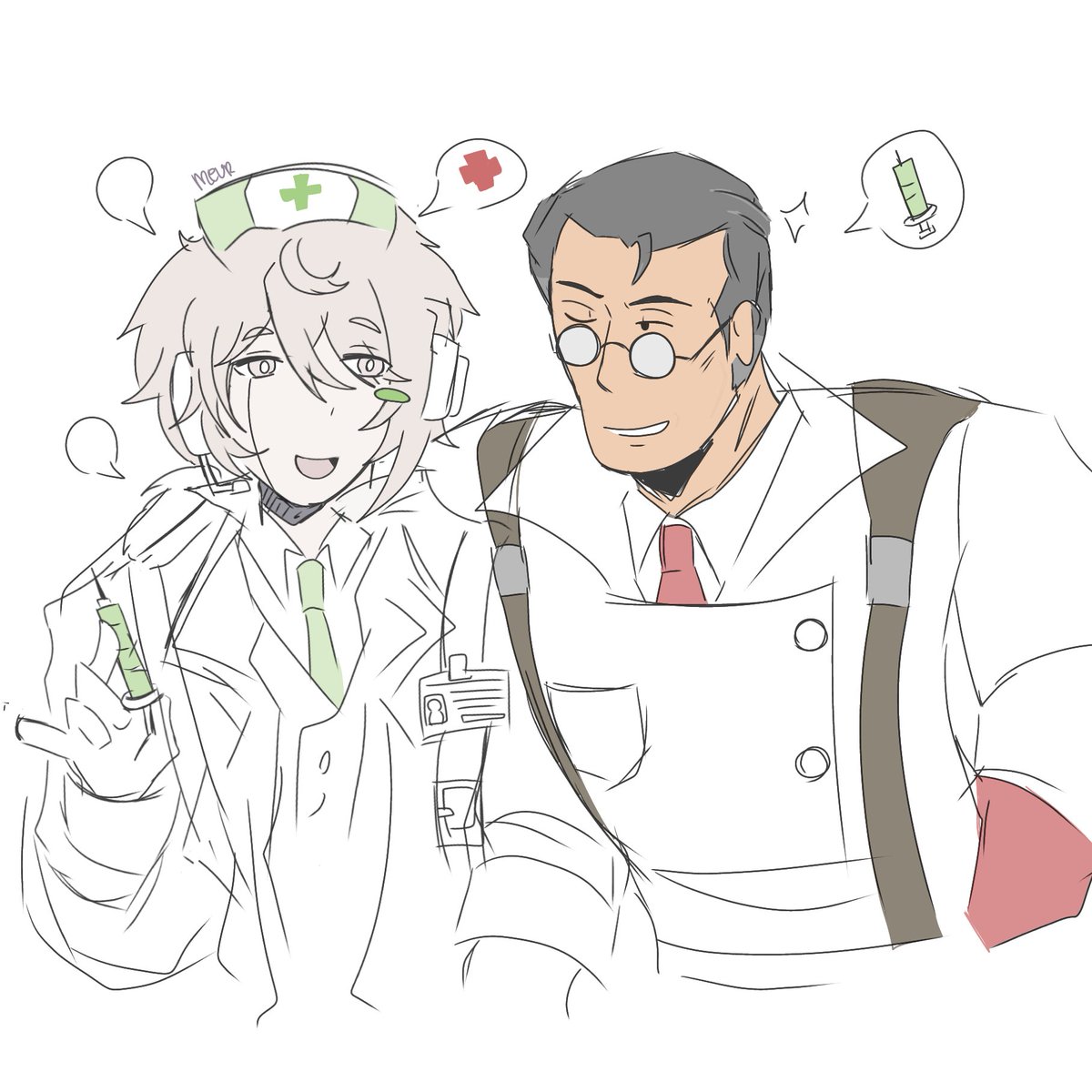 MJpeg45493's tweet photo. Look at my doctors yo 😭😭😭
#救急車アタ #警察車ロケ #medictf2 #tf2 https://t.co/huumlNs8to
