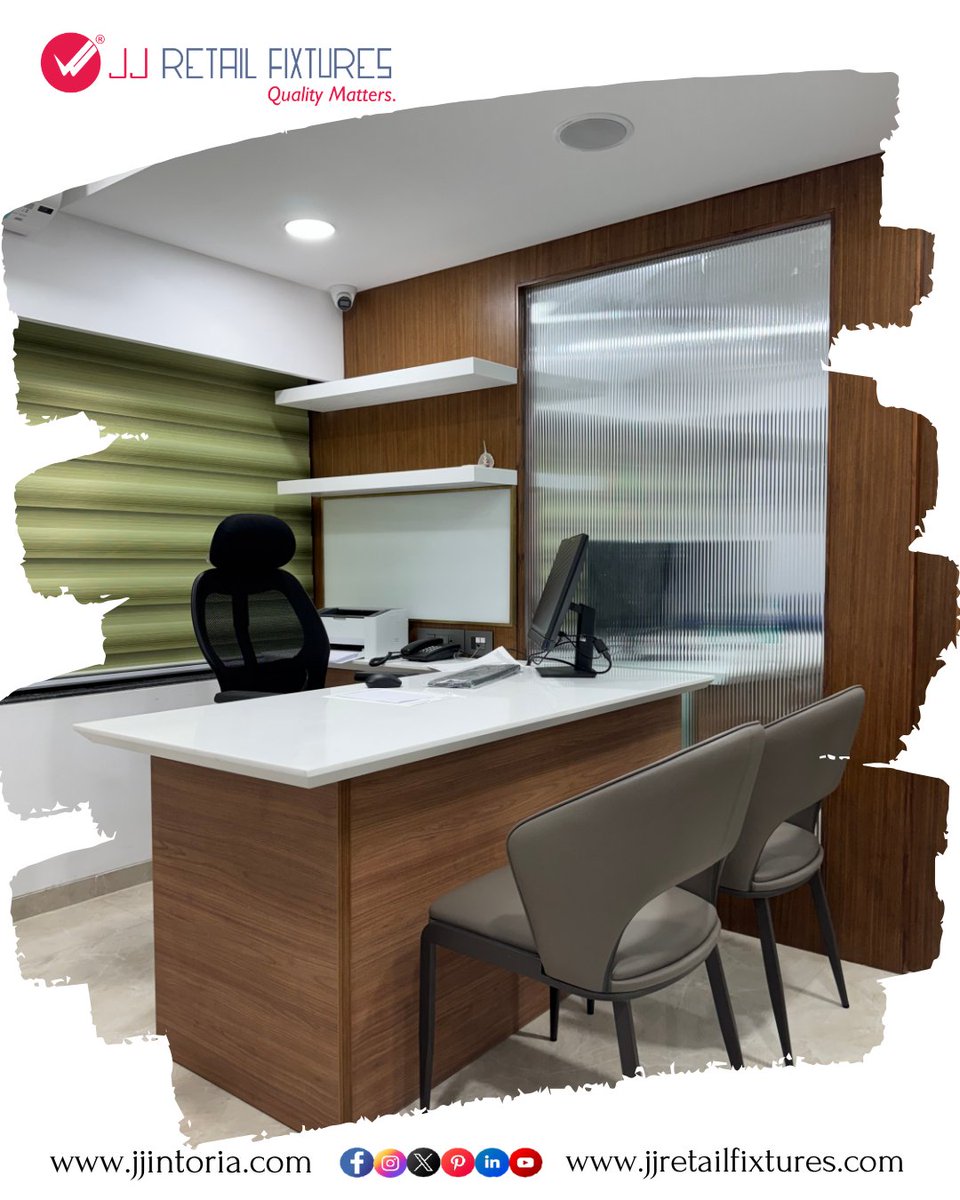 jjretail22's tweet photo. Every fixture is thoughtfully crafted and perfectly placed to deliver a clean, organized, and professional office environment.

#JJIntoria #JJretailfixtures #FocusOnFixture #OfficeDesign #InteriorSolutions #CommercialFitout #QualityCraftsmanship #ModernWorkspace #InteriorExperts https://t.co/9sAF8Xwo7H
