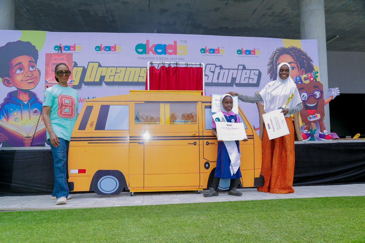 AkadaFestival's tweet photo. 🚌📚 Meet the Danfo Bus Library—a one-of-a-kind prize unveiled at #ACBF2026!

Inspired by Lagos' iconic Danfo, it's a portable library created to help more children build their own reading spaces.

Because every child deserves a library. ❤️📖

#ACBF #AkadaReads #DanfoBusLibrary https://t.co/KUxytXDPGN