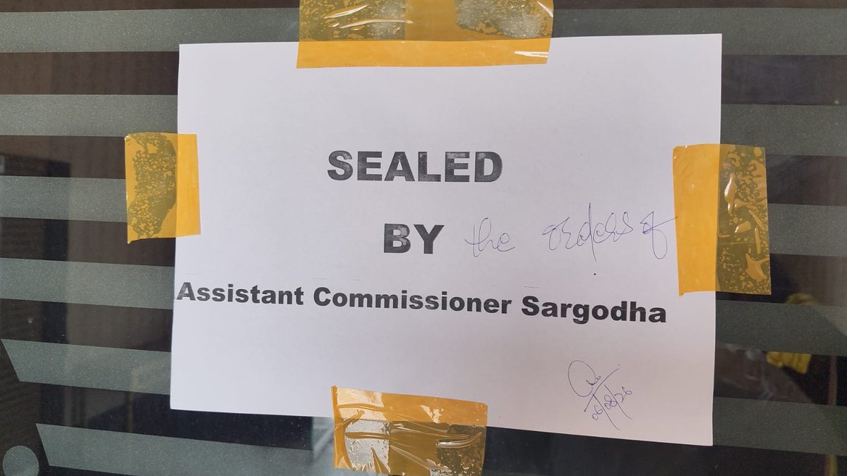 AMKahloon's tweet photo. After last night's raid at my home by the Orcs &amp; brutes of the Punjab Police, the fake Form 47 regime has now sealed the Wedding Marquees that we used to own. Fascism &amp; lawlessness remain unchecked. No one worth their salt shall invest in a country where there is no Rule of Law. https://t.co/zfqZjuOrrg