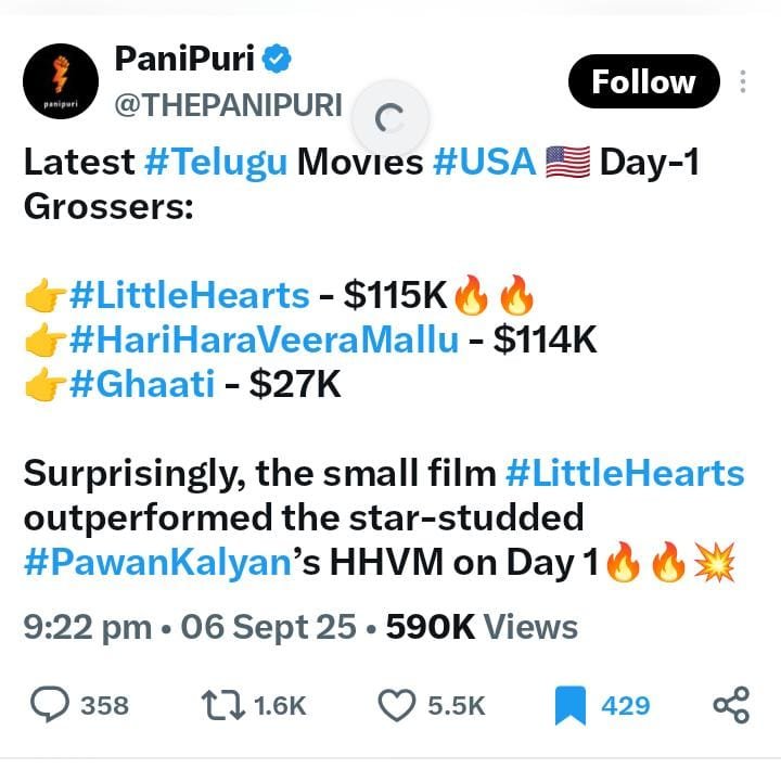 MBholic's tweet photo. Mouli Day 1 >>>> Pan India #HHVM Day 1 😂😂😂
#Pradise day 1 >> UBS closing
Untadi 😂😂
Vaishnavi, Mouli , mahaavatar narashima,
Anime , herione, tireless hero 🙏🙏
Andharu babai ne denge valle 😂
Siggu lekunda ela brathukuthunnaru ra meeru PawaLOL's😂 https://t.co/HzLXPdbd69