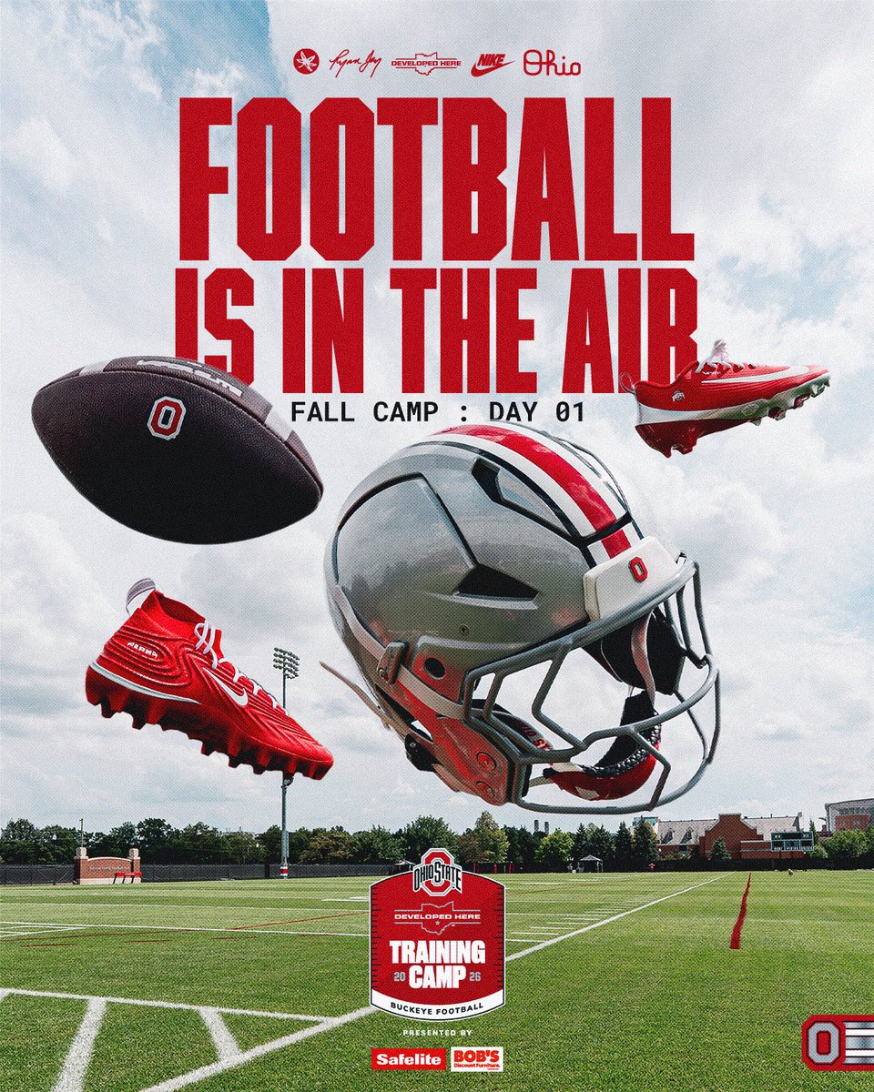 OhioStateFB's tweet photo. Fall Camp is hereโผ๏ธ https://t.co/afyhCoh4kp