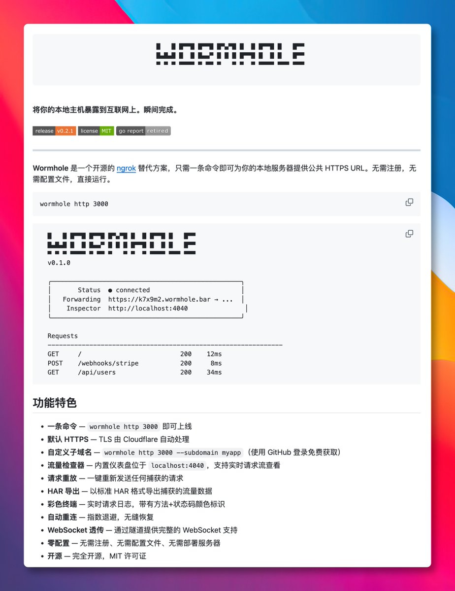 로컬 AI 프로젝트를 친구에게 보여주고 싶을 때 유용한 오픈소스 내망 관통 도구 Wormhole 대표 이미지