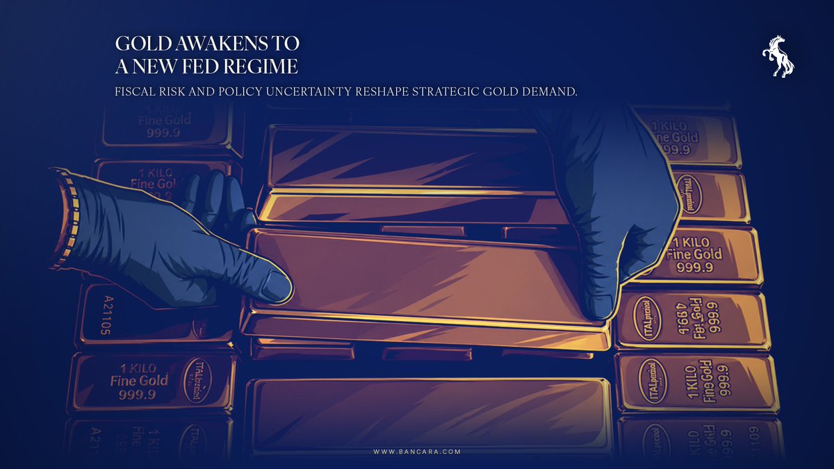 Bancaraglobal's tweet photo. Gold is no longer trading only on real yields or the dollar. Fiscal sustainability, central bank buying and policy credibility are reshaping its role in portfolios. Monitor gold and macro signals with Bancara. 

https://t.co/NNGycfKfi0

#Gold #FederalReserve #Macro #Investing https://t.co/wCGjN0LKXN