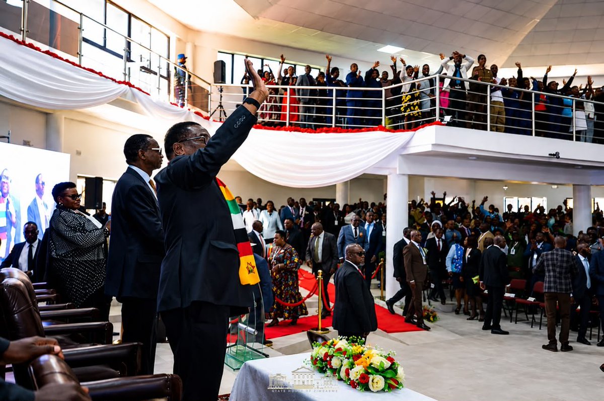 edmnangagwa's tweet photo. It was a profound honor to arrive in Knowe, Norton today to officially commission the Vineyard Assembly of the Apostolic Faith Mission (AFM) in Zimbabwe.

The Church remains a vital pillar of our nation, serving as a moral compass, fostering social cohesion, and driving community development. To further strengthen the Vineyard Assembly's ministry and expand their community outreach, I am pleased to have supported their construction efforts and to hand over a new 36-seater bus alongside additional ministry motor vehicles.

I am deeply touched by the warm reception and expressions of gratitude from the congregation and the broader Norton community. As a government, we remain unyielding in our commitment to supporting faith-based institutions. Together, we continue to build a morally upright, spiritually uplifted, and prosperous nation.

Nyika inovakwa nevene vayo. 🇿🇼1
