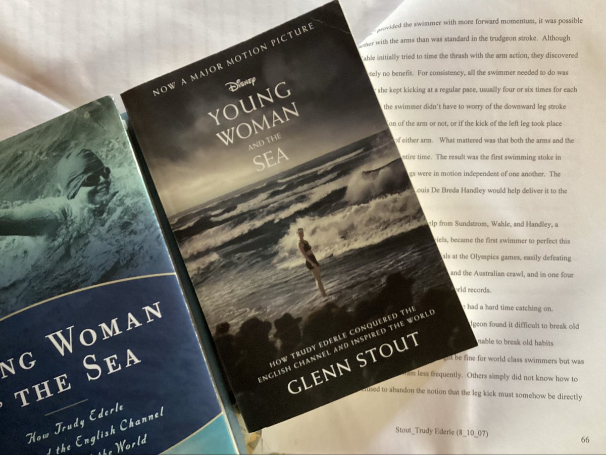 GlennStout's tweet photo. @HistoricSports2 Read the book -Young Woman and the Sea https://t.co/lYElLjrEHn