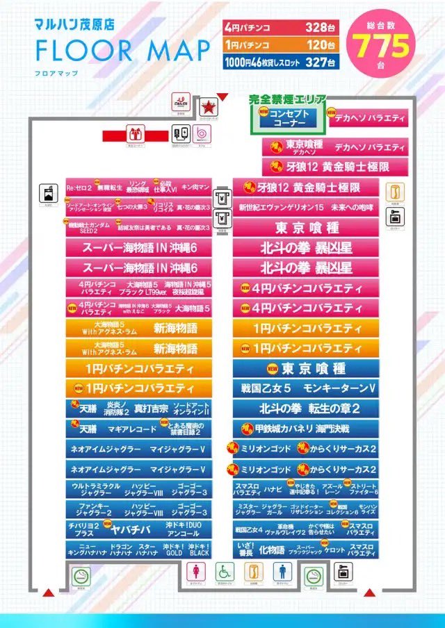 reo_slotgroup's tweet photo. 8/7 れおのホール予想🐯📝

☀️マルハン茂原

□旧イベント日(⑦の日)👑+究極-ULTIMATE-取材📸

➡️明日はマルハンお馴染みの⑦の日に合わせた開催でP.S共に優秀な結果を期待していきましょう🔥

スロットは傾向的に"全台系.6台並び.3台並び"が軸になり全体の12%以上は優秀台になるので参考に📝
対象は『メイン機種』から『Aタイプ』まで幅広く狙えますし、その中でも直近増台された『ミリオンゴッド.Lカバネリ.からくり2』や関東最大設置の『天膳』は前回も超優秀台報告があり定番ですね📣

またハナの日&華金に因んで『ハナハナ.沖ドキ』あたりも強化される可能性が高いかな!?と🌺

パチンコは列強化が定番となるので『牙狼』や茂原名物の『P暴凶星』や『エヴァ』も確認しておきましょう🏅

ぼーそー店長のポストもお見逃しなく📮
https://t.co/un8oV9pT9o

⏬前回(7/27)の結果はこちら📝(抽選123名)

まるごと機種👑
いざ番長(2/3)⇒平均+5,367枚
真打吉宗(3/4)⇒平均+1,350枚

高配分🔥
バジリスク天膳(6/12)⇒平均+633枚

並び候補🍡
6台並び
ネオアイム 483-488(6/6)
平均+992枚

4台並び
ゴージャグ562-565(3/4)
平均+843枚

ゴージャグ 610-613(4/4)
平均+1,750枚

3台並び
ヴヴヴ2 521-523(3/3)
平均+2,549枚

Lカバネリ457-459(3/3)
平均+4165枚

ミリオンゴッド 505-507(3/3)
平均+5,027枚

ミリオンゴッド 505-510(3/3)
平均+3,380枚

マイV 497-498(3/3)
平均+1090枚

マイジャグ 537-539(3/3)
平均+1507枚

マイジャグ 542-544(3/3)
平均+337枚

2台並び📝
戦国乙女5 375-376(2/2)
平均+2,415枚

マイジャグ 494-495(2/2)
平均+425枚

パチンコ🏅
e牙狼40台
1K平均18.17回転

東京喰種20台
1K平均18.84回転