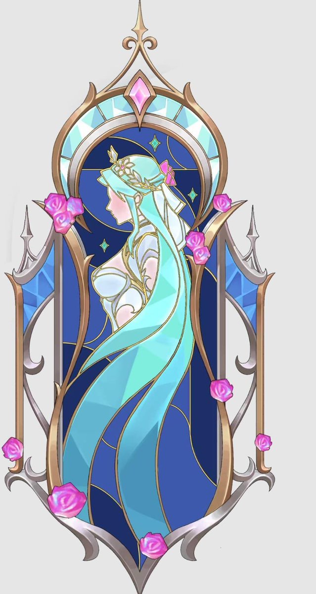 sonjalogy's tweet photo. even in stained glass form leona can make diana blush 😭😭😭 https://t.co/FVBmDv7KMJ