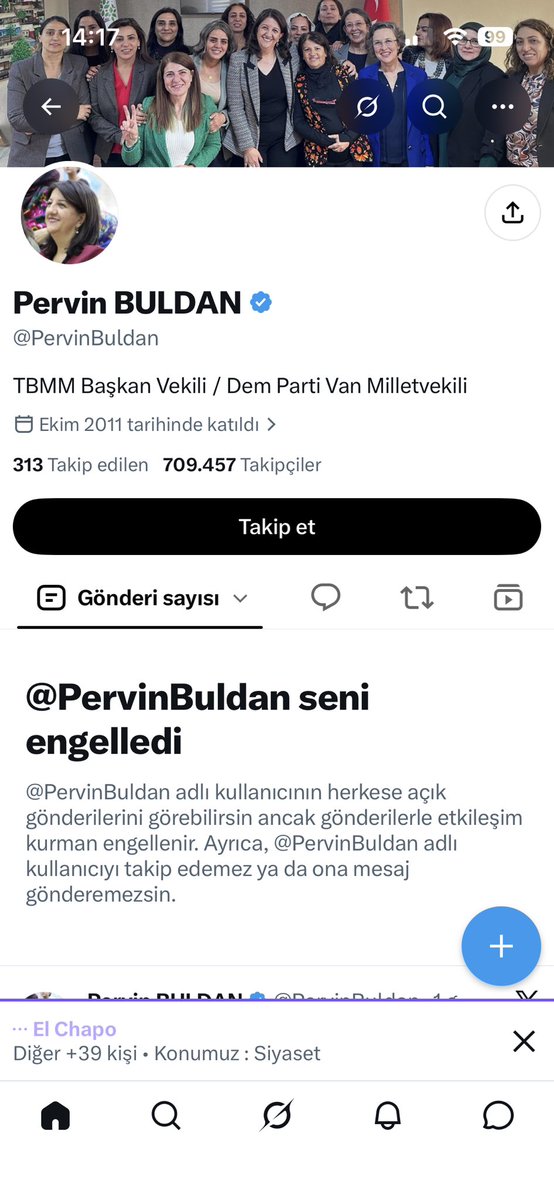 asaf5601's tweet photo. pervin  teyze beni engellemiş 😂😂 https://t.co/CBUKBNpleM