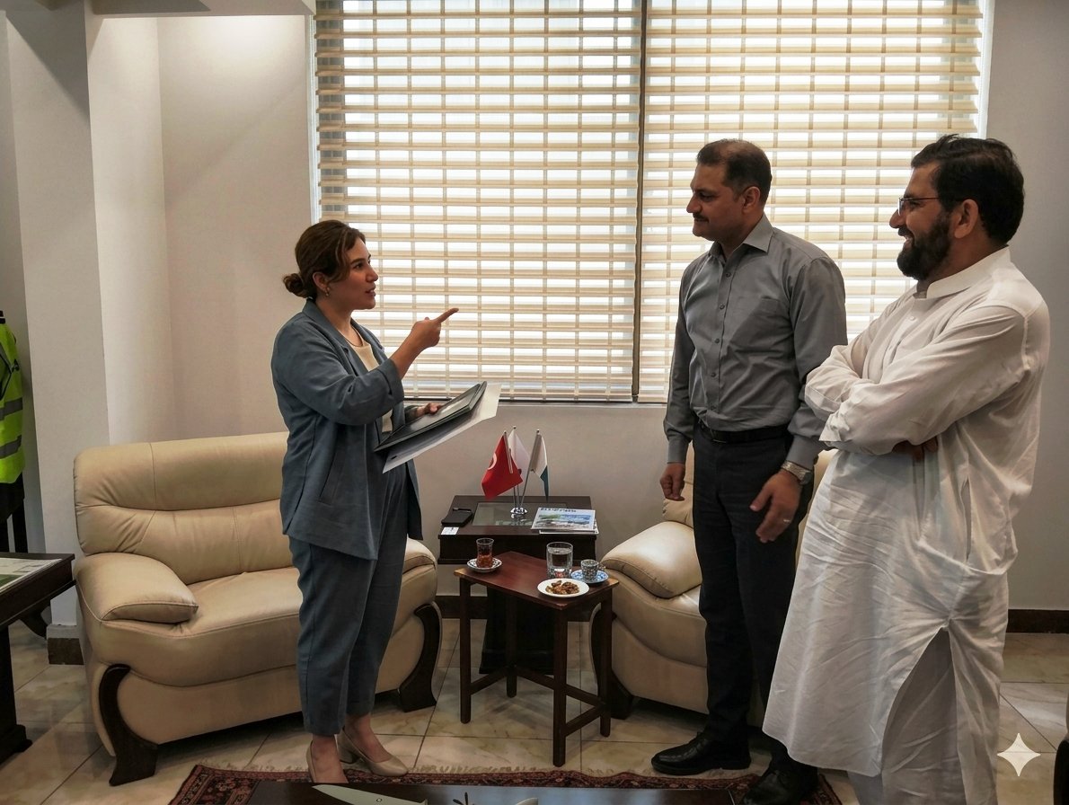 tvopk's tweet photo. A TVO delegation led by CEO Sahebzada Ghulam Mohyudin met Ms. Saliha Tuna,Country Director, TIKAPakistan, to discuss collaboration on climate resilience, humanitarian response &amp; community development. Both sides reaffirmed their commitment to future cooperation.
@Tika_Turkiye https://t.co/rnzlJ5l4xf