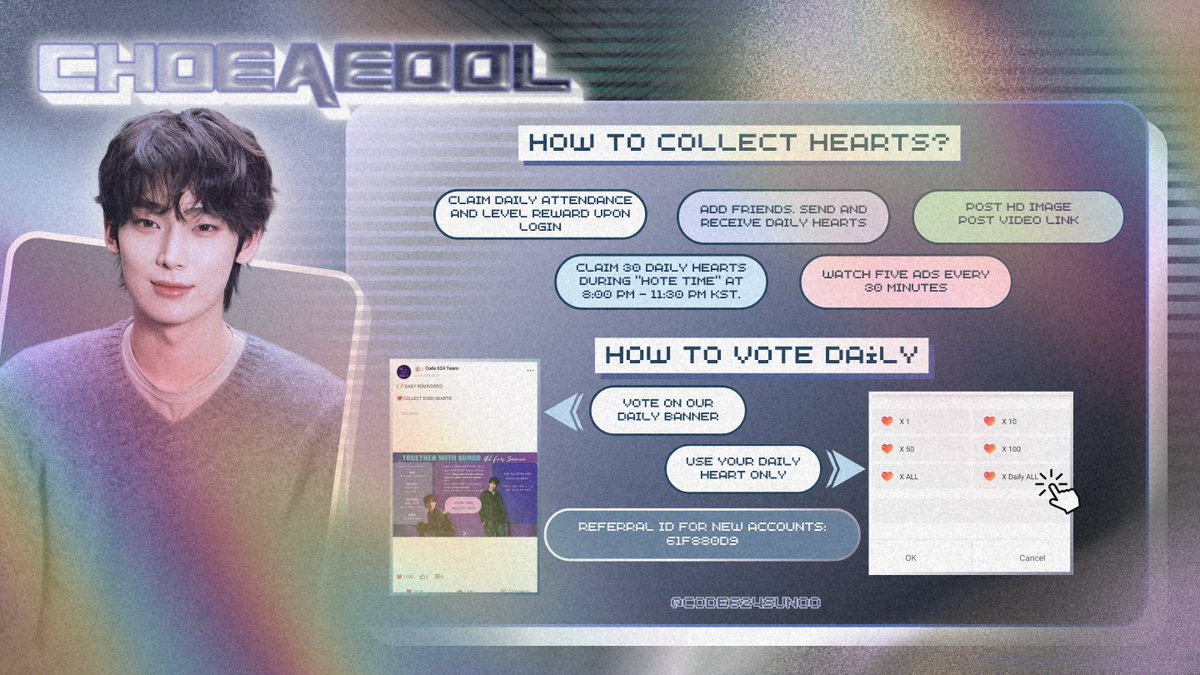 Code624Sunoo's tweet photo. [🗳️] 260806 • CHOEAEDOL

Drop your DAILY HEARTS on our post in #SUNOO's community and save EVER HEARTS ❤️

Current Rank : #19
Goal: Top 20

🖇️: https://t.co/zLiCiWn3Ri

Make sure to send 3 ❤️ and complete DAILY TASKS 

#엔하이픈_선우 #김선우 #선우 #ENHYPEN_SUNOO @ENHYPEN https://t.co/75MReoiALL