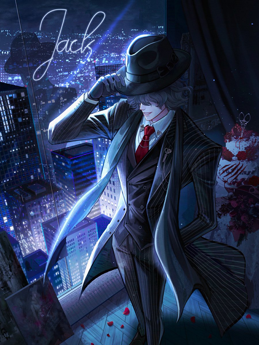 GameIdentityV's tweet photo. Dear Visitors,
Tonight, the countless lights glowing in the skyscrapers echo the hazy fog of old London. To me, this is a day of profound significance.
The scattered red roses on the ground are for you,  who paused to look. May the evening breeze tonight gently carry away—and forever conceal—all the unbearable chapters of my past.

#IdentityV #Jack