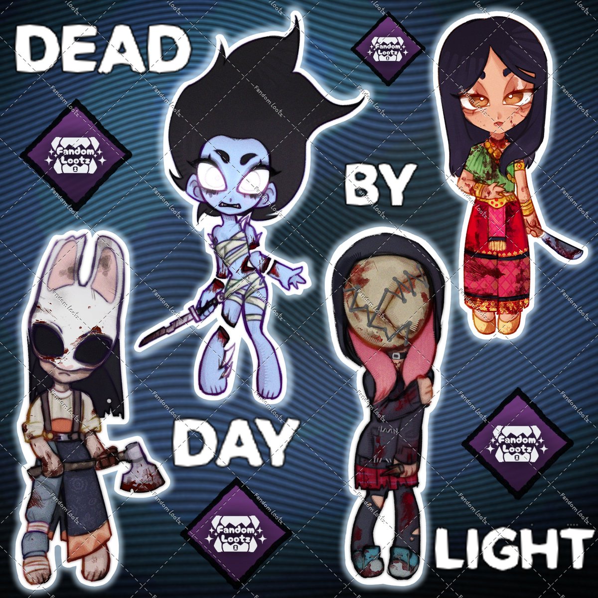 FandomLootz's tweet photo. #dbdfanart #deadbydaylightDead by Daylight sticker collection available !! ⤵️
In my bio! 
Collaboration with :  @Lareinez_  ! https://t.co/KyUVb6tdNw