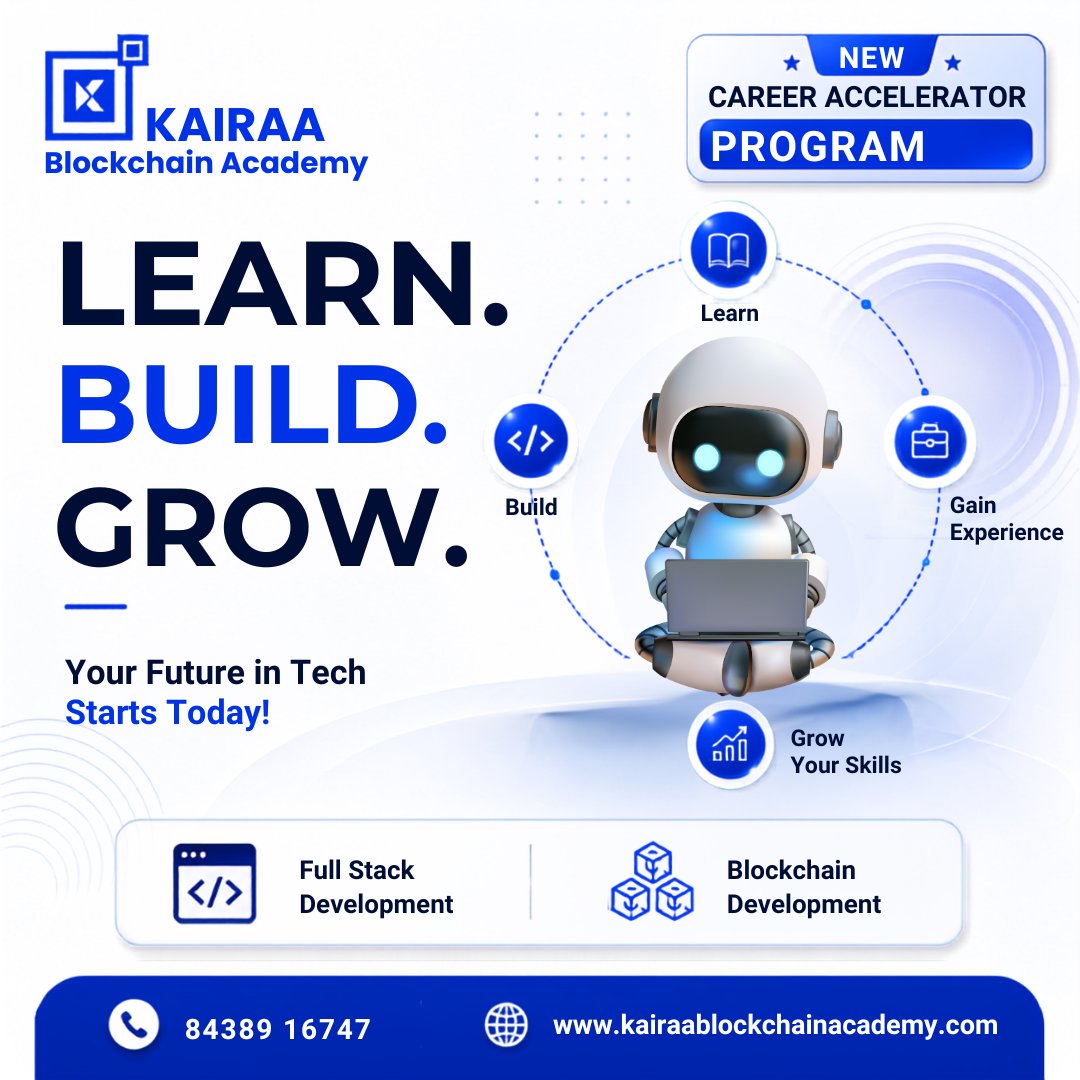 Kairaa_academy's tweet photo. π Learn. Build. Grow.
Develop practical skills in Full Stack & Blockchain Development through structured learning and hands-on projects.
π https://t.co/jMpgnIDdWV
#KairaaBlockchainAcademy #FullStackDevelopment #Blockchain #TechEducation #Programming #LearnBuildGrow https://t.co/3TauLOIUdq