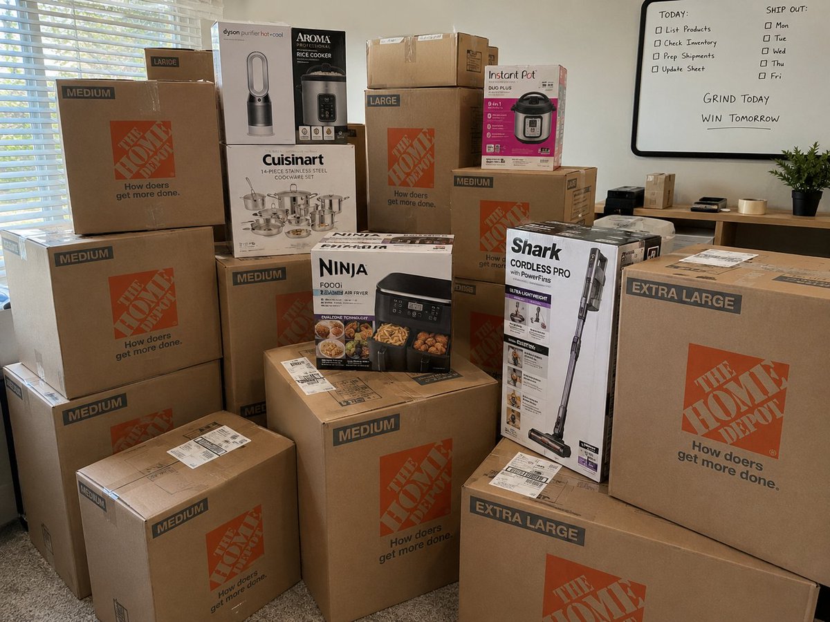 Plumdaddy_FBA's tweet photo. Most people see boxes.
Every box shipped is proof that consistency beats excuses.
The grind isn't always exciting...but it pays.
Source. Prep. Ship. Repeat. π¦
#AmazonFBA #OnlineArbitrage #Ecommerce #AmazonSeller #KeepGrinding #ABG #FBAignition https://t.co/yQG67arESu