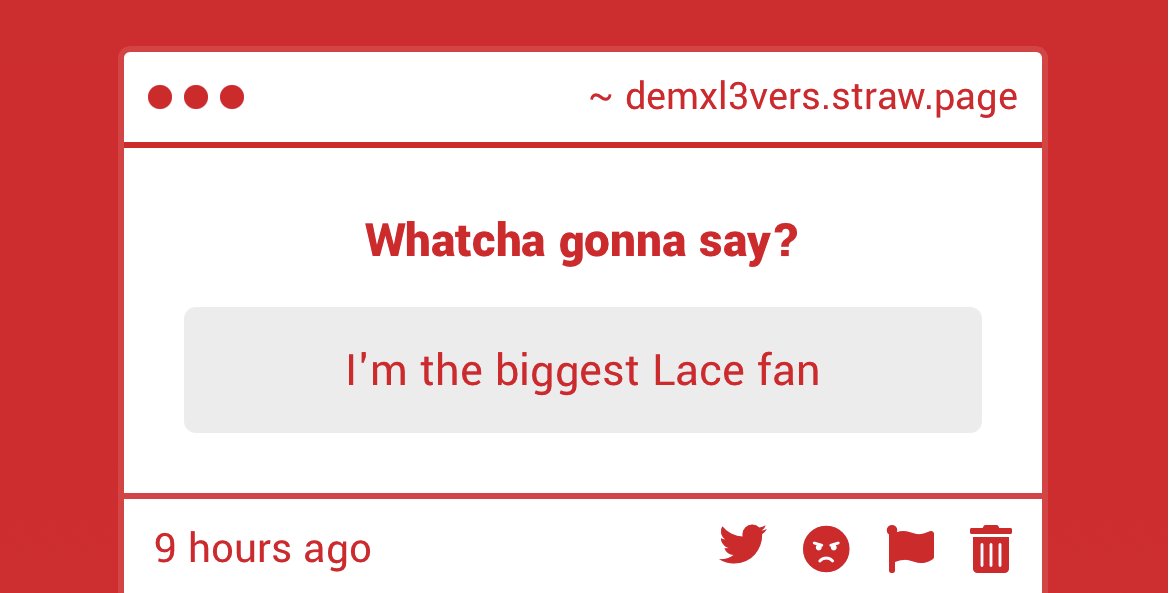 Demxl3ver's tweet photo. Sure. I’m like the serving biggest lace fan. I am the number 1 herrah fan though😘 https://t.co/pCoTh6vM3Q