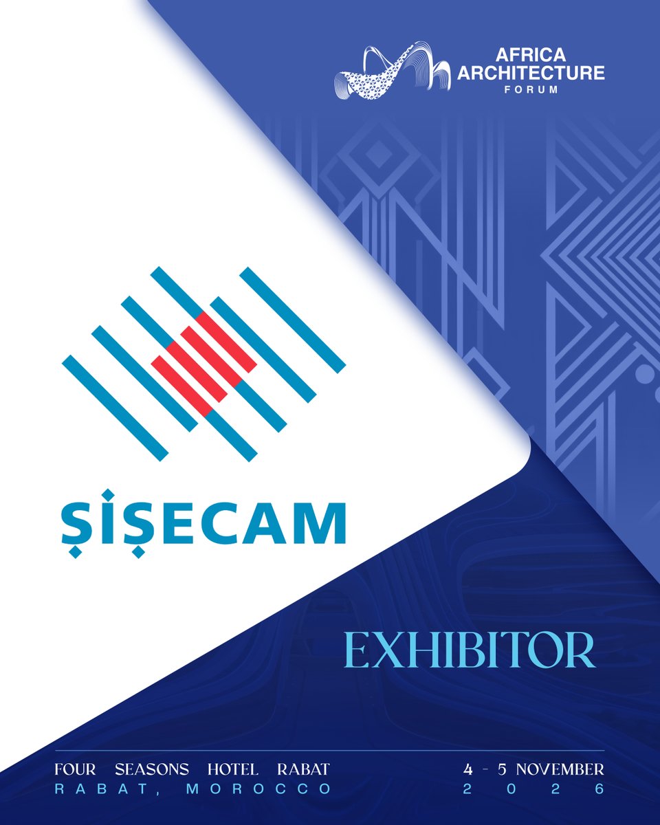 WorldArchForum's tweet photo. Great architecture starts with exceptional materials. Şişecam joins the #AfricaArchitectureForum as an Exhibitor, showcasing world-class glass solutions shaping modern buildings. Meet the team on the exhibition floor! 

📍Rabat | 4–5 Nov 2026 
🔗 https://t.co/pFmcr0aE4r https://t.co/kvhe127zuW