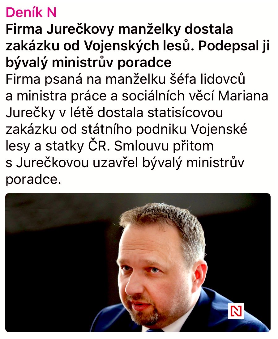 pozorzmena's tweet photo. Tohle kdyby udělal kdokoliv ze současné koalice,tak Pražská kavárna a libtardí hnojomety bouchnou🙈
Na @CzechTV celodenní studio a celý den žlutý řádek
“Mimořádná zpráva!
Střet zájmu🙀”

Teď ?
Nic😤pokrytci uplacení‼️

Jurečka dostal zakázku od voj. lesů.Podepsal ji jeho poradce https://t.co/NZ2MYM7V1L