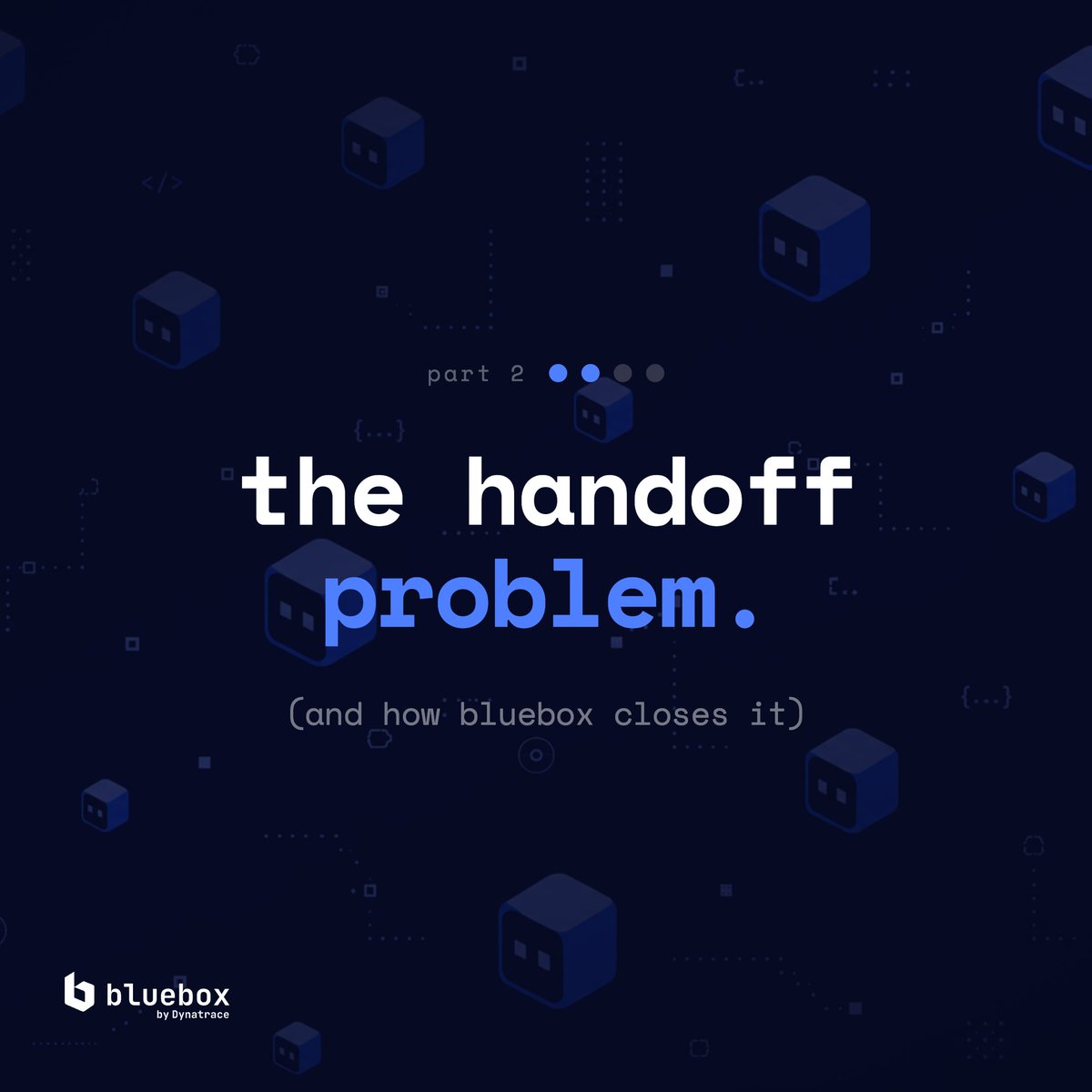 Blueboxhq's tweet photo. By the time you've explained a production incident clearly enough for your coding agent to act, you've already done the hard work.

That's the handoff problem. Part 2 of our series walks through how Bluebox closes it automatically.

https://t.co/ylYVUY7bor https://t.co/ong8iJGrcL