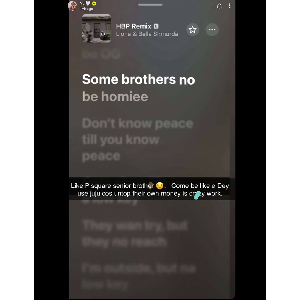 instablog9ja's tweet photo. Socialite Yhemo Lee Claims P-Square’s Elder Brother Is Using Juju on Them https://t.co/cU3NVpT1Hs