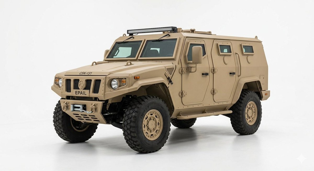 NigerianSpoof_'s tweet photo. Reverse-engineered Dongfeng Mengshi vehicles. 

Locally produced by Epail. 
20 units delivered in 2024.

China designed it. Nigeria built it. 

Technology transfer isn'tcharity it's the future of African defense manufacturing. https://t.co/8rTFJN0UXk