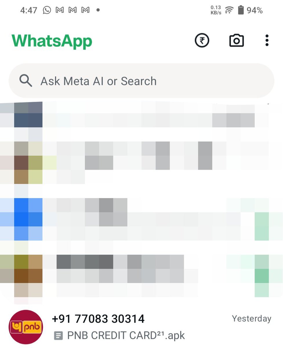 DesiInhuman's tweet photo. @pnbindia I received a call yesterday for pnb lifetime free credit card and sent an apk file on my whatsapp which I didnot opened or downloaded as I suspected fraud attempt. I am sharing the details here. Take necessary action before they scam someone. @GujaratPolice look into it https://t.co/FxmfwnCbR7
