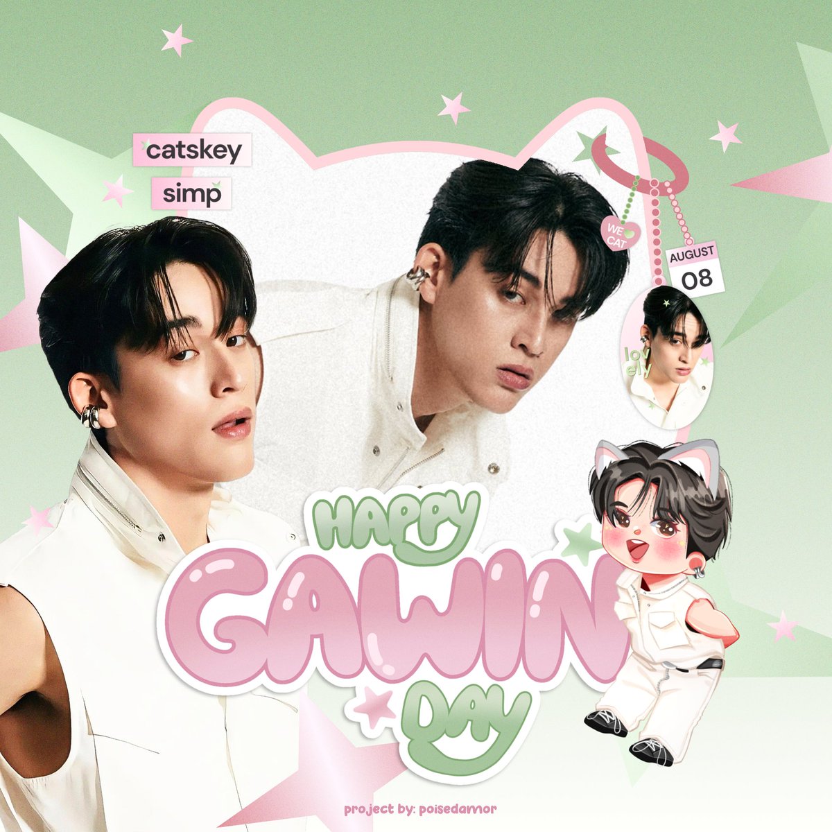 poisedamor's tweet photo. 𝐂𝐚𝐭𝐬𝐤𝐞𝐲’𝐬 𝟐𝟗𝐭𝐡 𝐁𝐢𝐫𝐭𝐡𝐝𝐚𝐲 𝐅𝐫𝐚𝐦𝐞🐈💚🩷

A little birthday frame made with lots of love for Catskey’s special day✨

Get it here: 
🔗 https://t.co/C7Pbn8zNov 

Feel free to reach out if you need any help🫶🏻💌

#GawinCaskeyBirthdayProject
#GawinCaskey https://t.co/UPJgi6YRnB