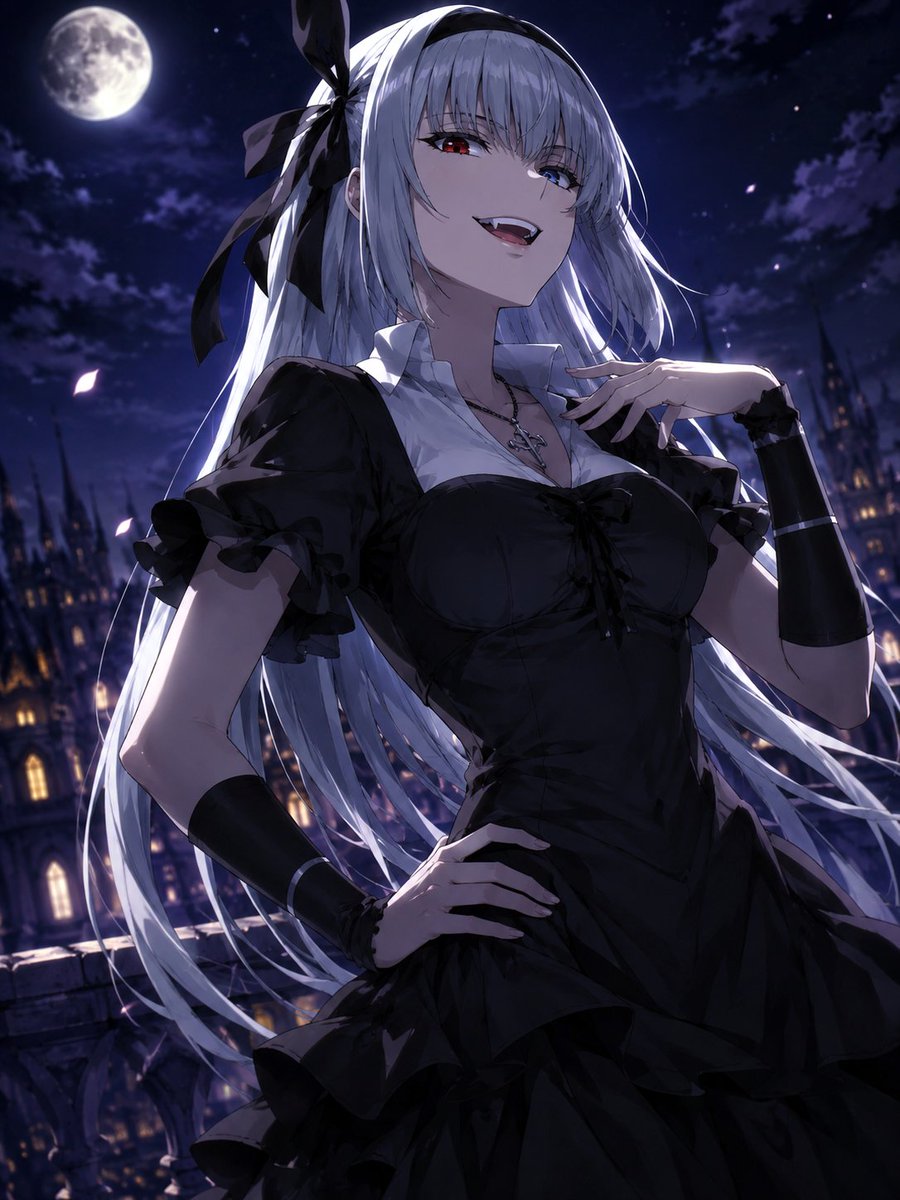 CheinCyan's tweet photo. 「ククク…今宵は妾の気分が良いのじゃ。」🌙

月夜の下で、不敵な笑みを浮かべるルミナス・バレンタインを描きました✨

普段の威厳とは少し違う、余裕たっぷりな表情がお気に入りです。

皆さんは、この表情のルミナスは好きですか？

💬ぜひコメントで教えてください！

🔄RP・❤️いいねも励みになります✨

#ルミナス・バレンタイン
#転生したらスライムだった件
#転スラ
#AIイラスト
#LuminousValentine
#Tensura