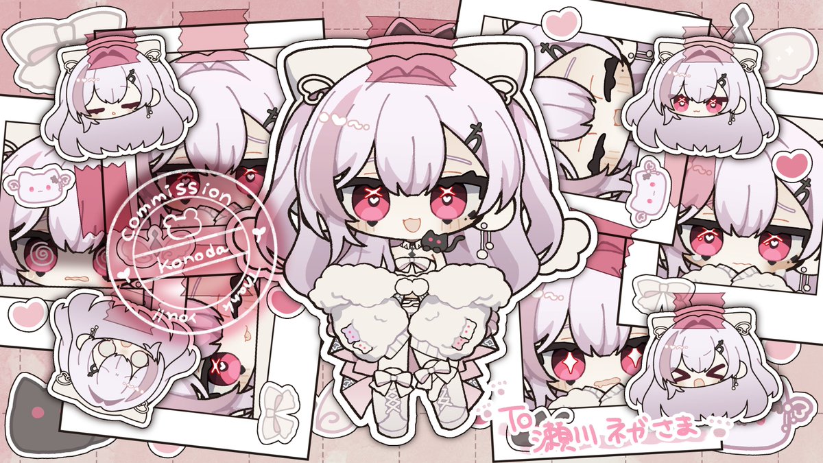 neganyaaan's tweet photo. 🔉新規お写真公開

とっても可愛いミニキャライラストを
此田様( #kono_d3 )に描いていただきました😭🫶

白ハーフツイン、黒ボブの2種類を
たっくさんの差分でいただいたので
これからいっぱい使わせていただきます💟

めちゃくちゃ可愛い🥺✨
ものすごい数の差分あるんですよ…
全部使う絶対。 https://t.co/WlOVF4hktH