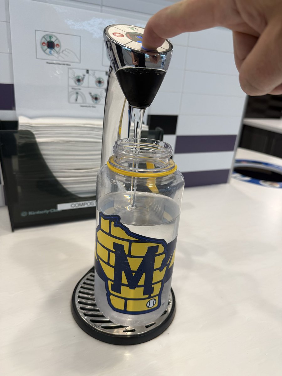 TylerGrebe's tweet photo. @WiscoGrant Gotta stay hydrated for this afternoon’s Brewers game &amp; the Wisco Sports Show on a hot day. https://t.co/95mSlzo8R0