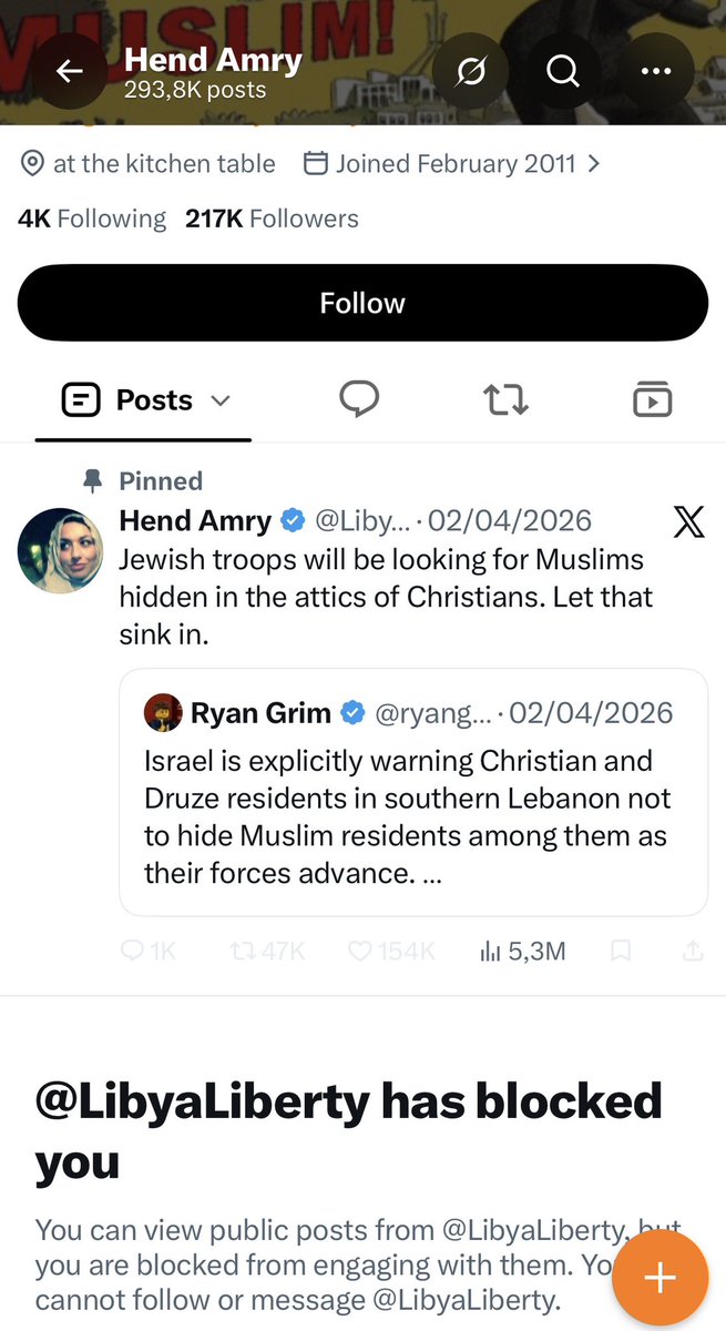 Fundji3's tweet photo. I never exchanged with that antisemite but apparently she knows me.  Discovering today when reading @GadSaad post mentioning her that she had blocked me. 
Well, apparently she doesn’t like democratic debate and being exposed https://t.co/ifsTK6vncw