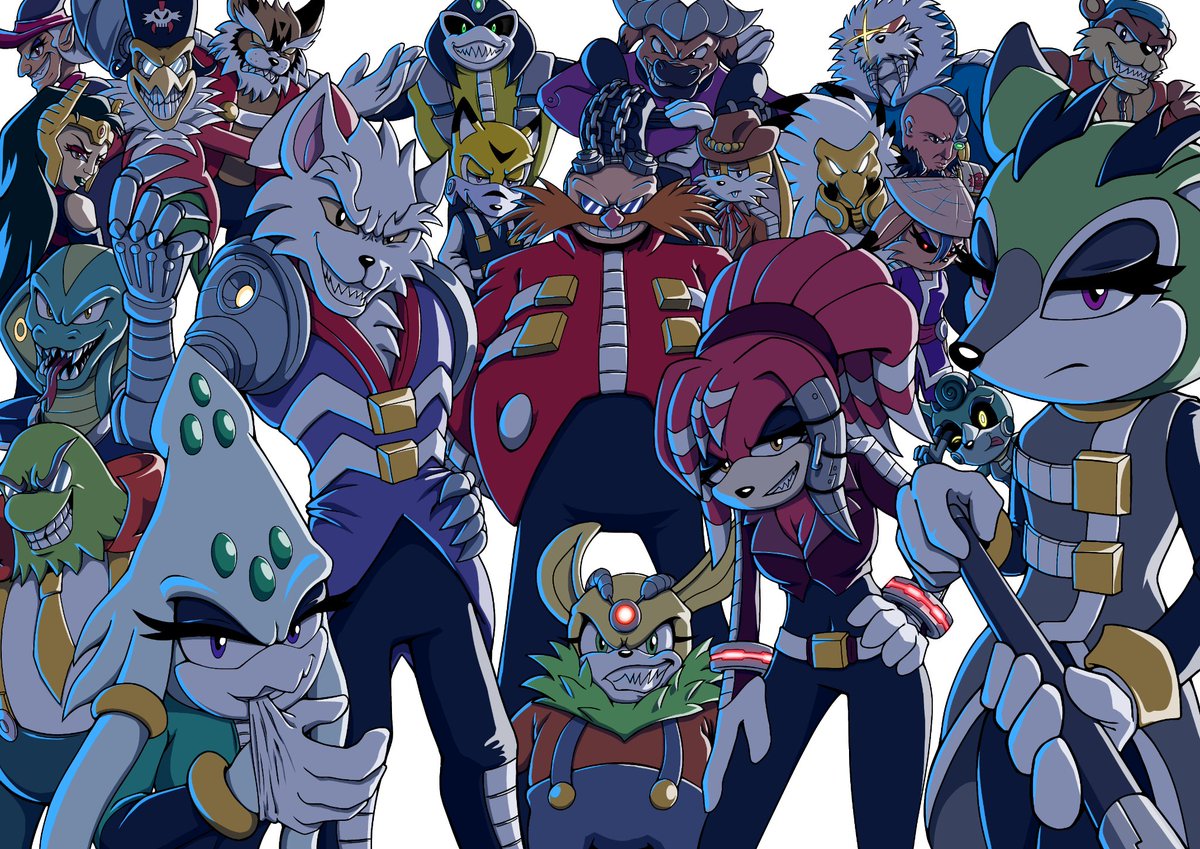 SJG1202021's tweet photo. Eggman and his posse of merry men
#sonic #Sonicthehedgehog #eggman #archiesonicㅤㅤ https://t.co/7BdcJKKLt2