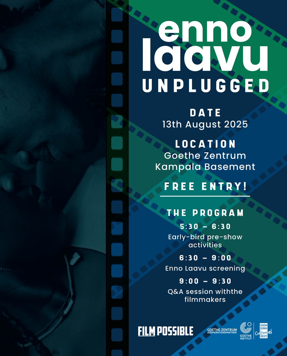 GZ_Kampala's tweet photo. Enno Laavu UNPlugged is an invitation to lose yourself to the intoxicating romance of a Kampala love story, to get to know the characters as old friends, and to celebrate Ugandan love and Ugandan storytelling as joyous.

#GZKampala #Screening https://t.co/q61LHce5di