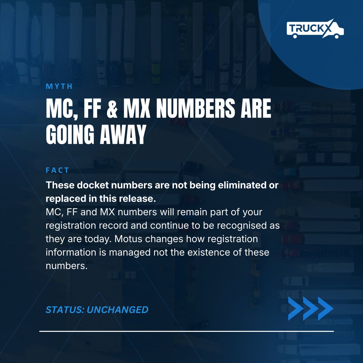 truckXinc's tweet photo. Skip the Motus rumors. Follow FMCSA guidance, update USDOT details, & organize records. TruckX keeps fleets informed & road-ready. Link: https://t.co/Sud8ZsEk2Q
#TruckX #FleetManagement #ELDCompliance #FMCSA #AmericanTrucking #Motus #USDOTRegistration #MotorCarrierRegistration https://t.co/SjSTL74Kp3