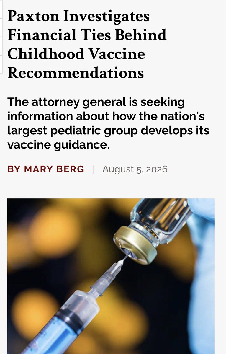 MaryBowdenMD's tweet photo. Want to know why kids receive over 70 vaccines? 

@AmerAcadPeds influences the CDC - and its largest donors are vaccine manufacturers.💰

@KenPaxtonTX is uncovering the fraud. https://t.co/iKDGD438hH