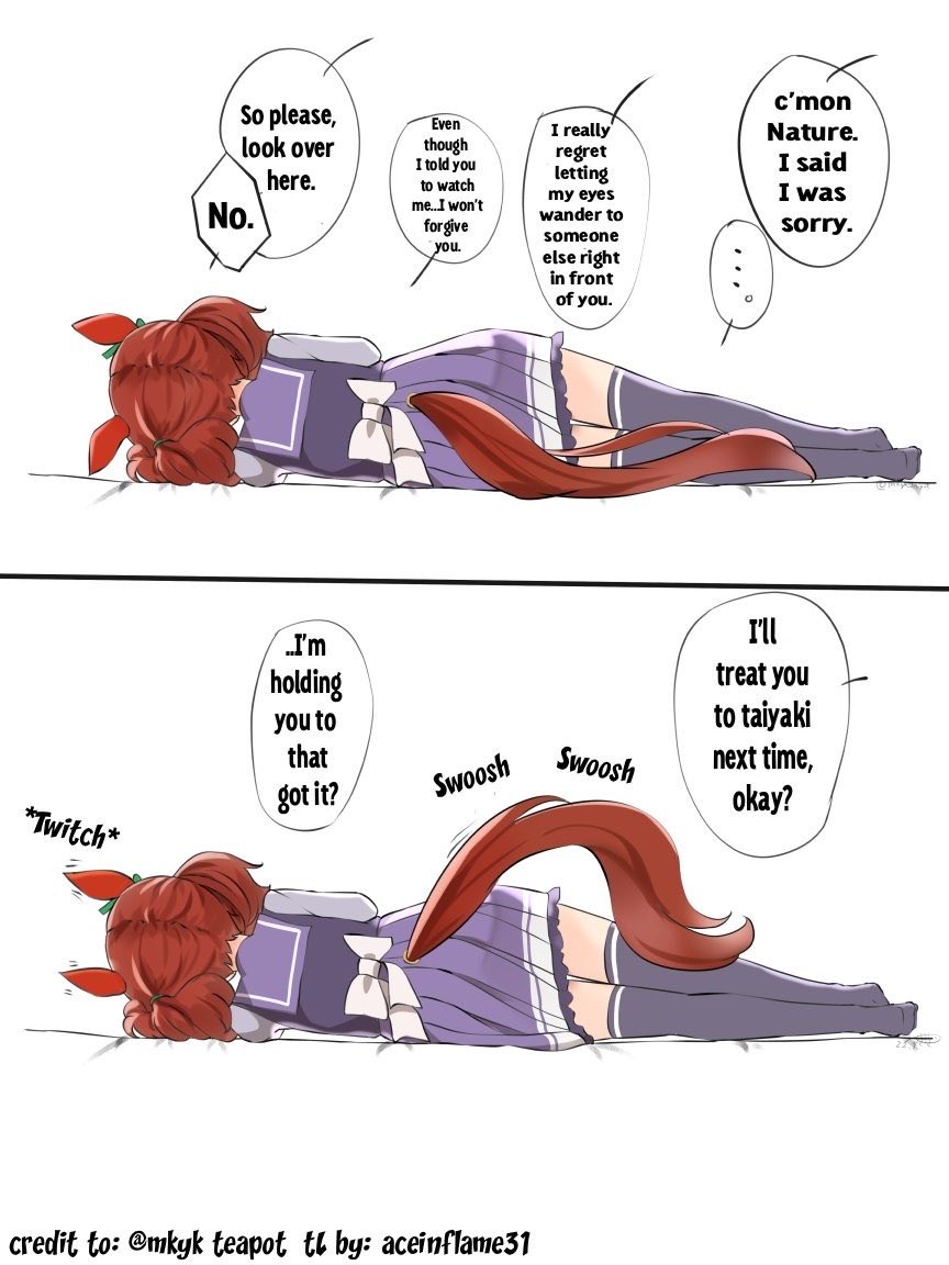 RyuGun317's tweet photo. English translation by me!
Please support the Artist!

Art by: @mkyk_teapot 

“sulking Nice Nature” 

#Umatranslations #Umamusume https://t.co/EyzLDJ41HU