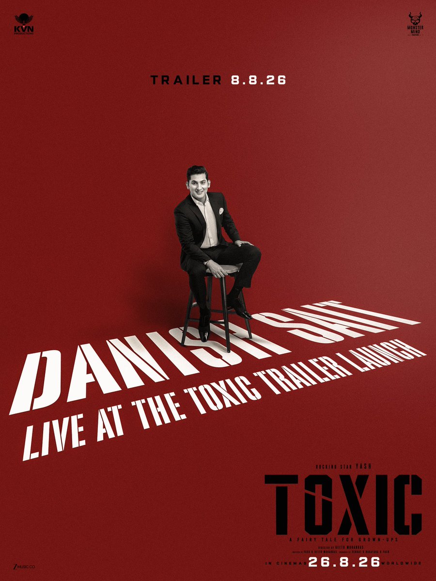 Karthik1423's tweet photo. @DanishSait to host the @Toxic_themovie trailer launch day after

@TheNameIsYash sir @KvnProductions #GeetuMohandas
#Toxicthemovie https://t.co/hgrHjeHtAI