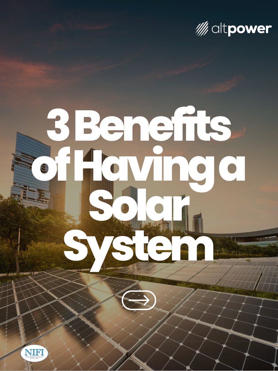 altpowerng's tweet photo. Lower energy bills, reliable power and a cleaner future.
A solar system isn't just an upgrade, it's a smarter way to power your home or business.
Let altpower help you get started, visit our website now!!
#AltPower #SolarEnergy #CleanEnergy #RenewableEnergy #PowerSolutions https://t.co/VFOgQJUoIK